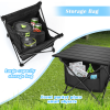 Portable Folding Aluminum Alloy Table with High-Capacity Storage and Carry Bag