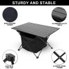 Portable Folding Aluminum Alloy Table with High-Capacity Storage and Carry Bag