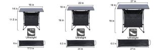 Portable Folding Aluminum Alloy Table with High-Capacity Storage and Carry Bag
