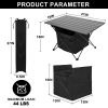 Portable Folding Aluminum Alloy Table with High-Capacity Storage and Carry Bag